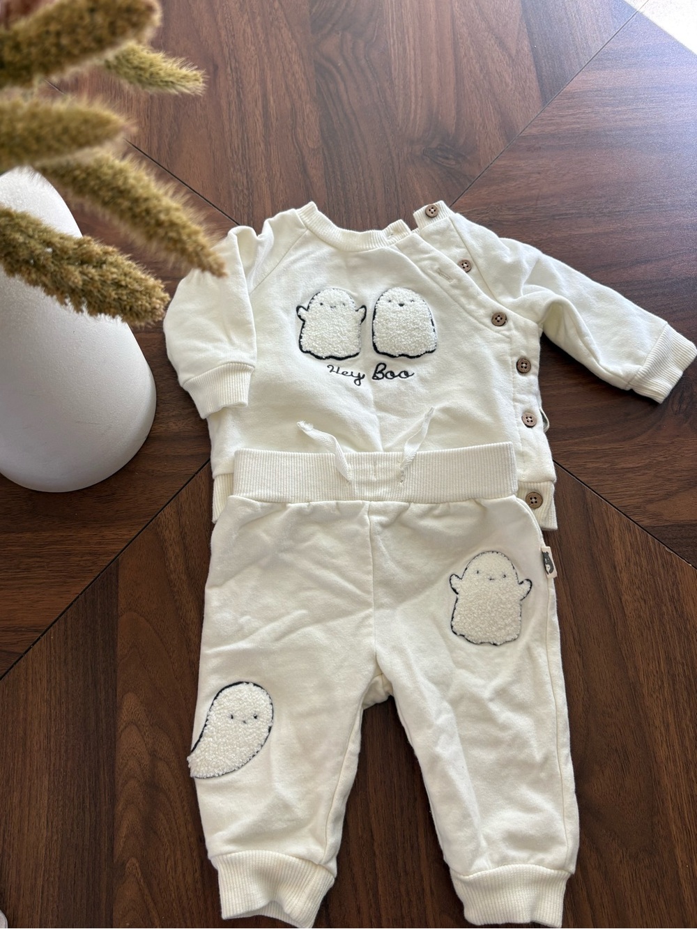 Rabbit Bear Matching Set with Ghost Print